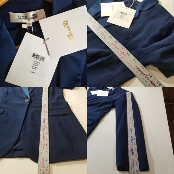 Diane Von Furstenberg Vint Contrast Notch Lapel D2 - Picture 5 of 7